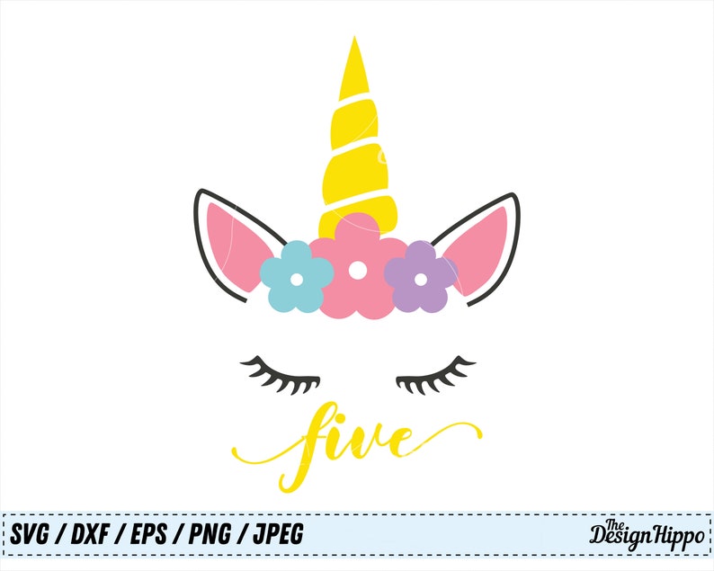 Download Unicorn svg 5th svg 5th Birthday svg Birthday svg Cute | Etsy
