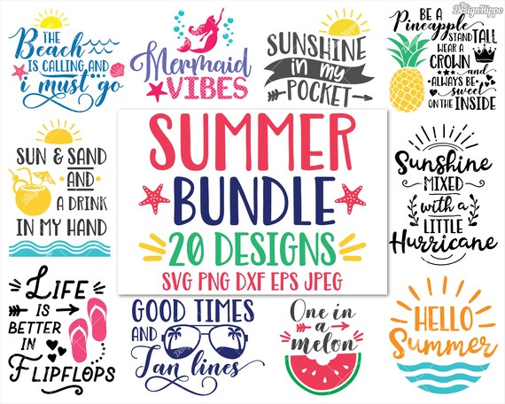 Download Summer Svg Bundle Designs Beach Svg Bundle Be A Pineapple Etsy