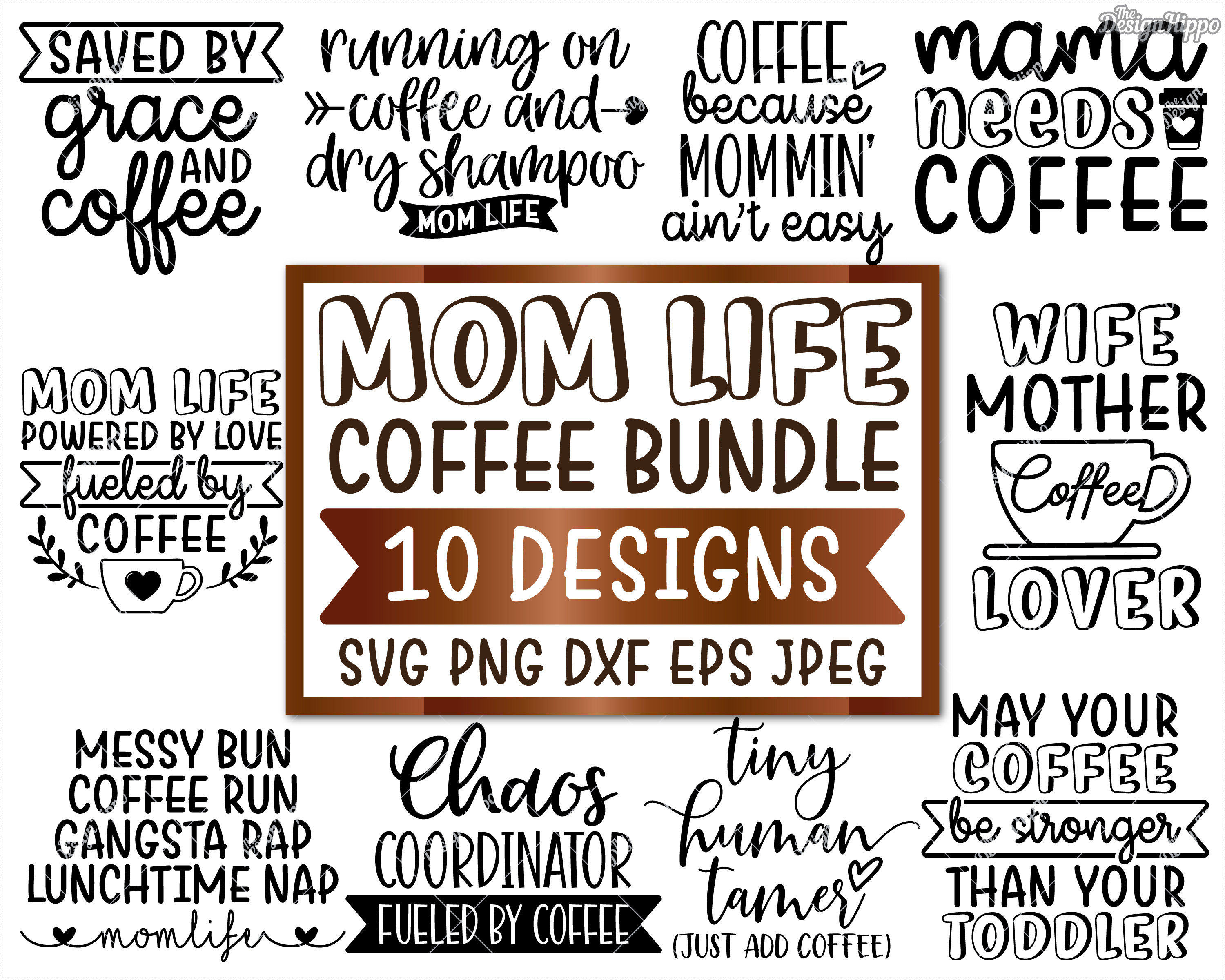 Download Coffee mom svg bundle Mom life svg Funny mom quotes svg | Etsy