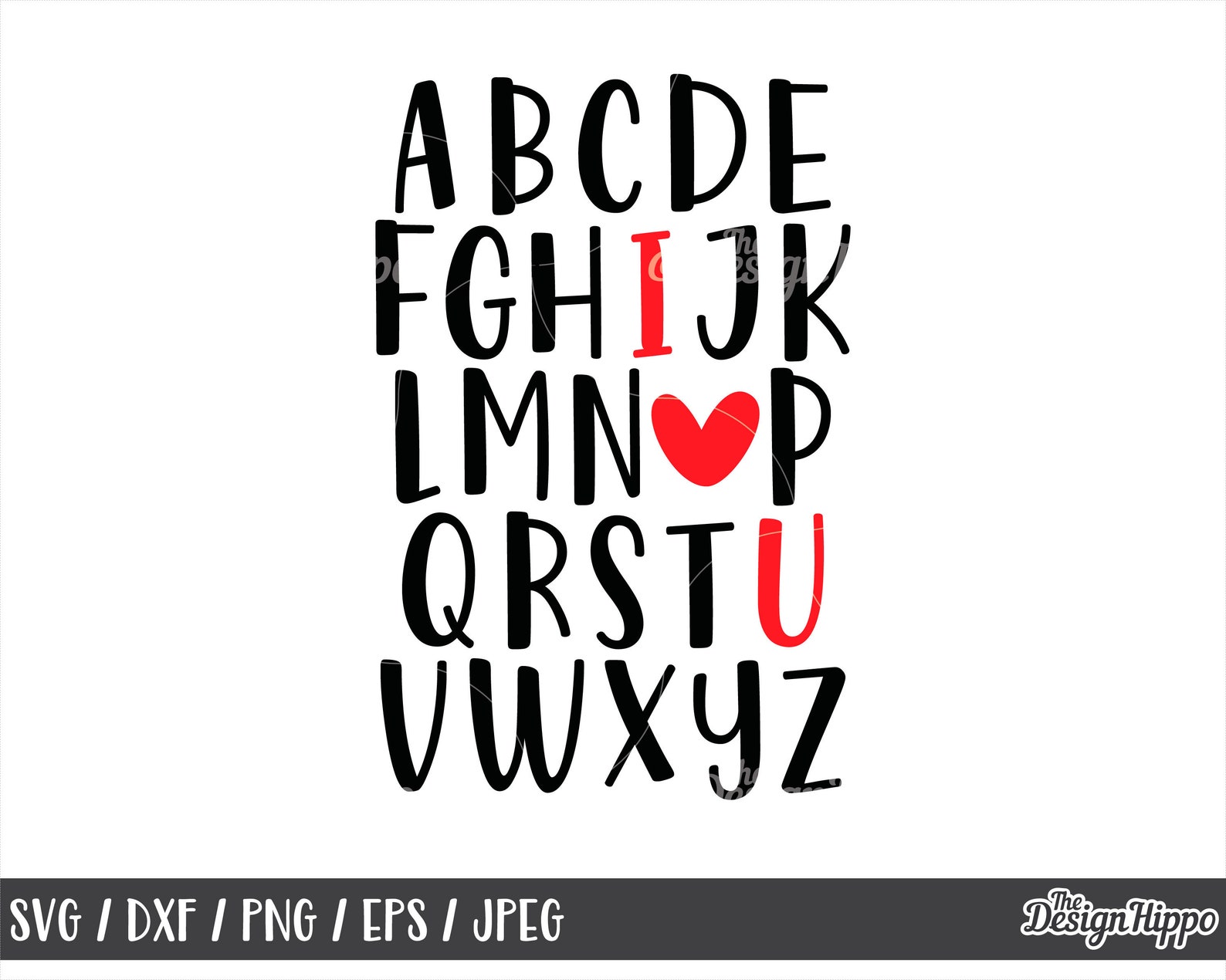 Abc I Love You Svg PNG I Love You Alphabet Svg Teacher - Etsy