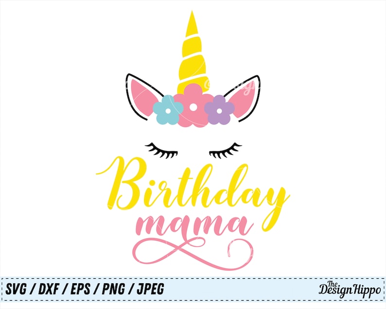 Download Birthday Mama svg Birthday svg Unicorn svg Mom svg Kids | Etsy