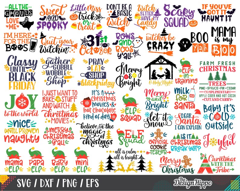 Download Mega Holiday SVG Bundle of 150 designs PNG DXF Cricut cut ...