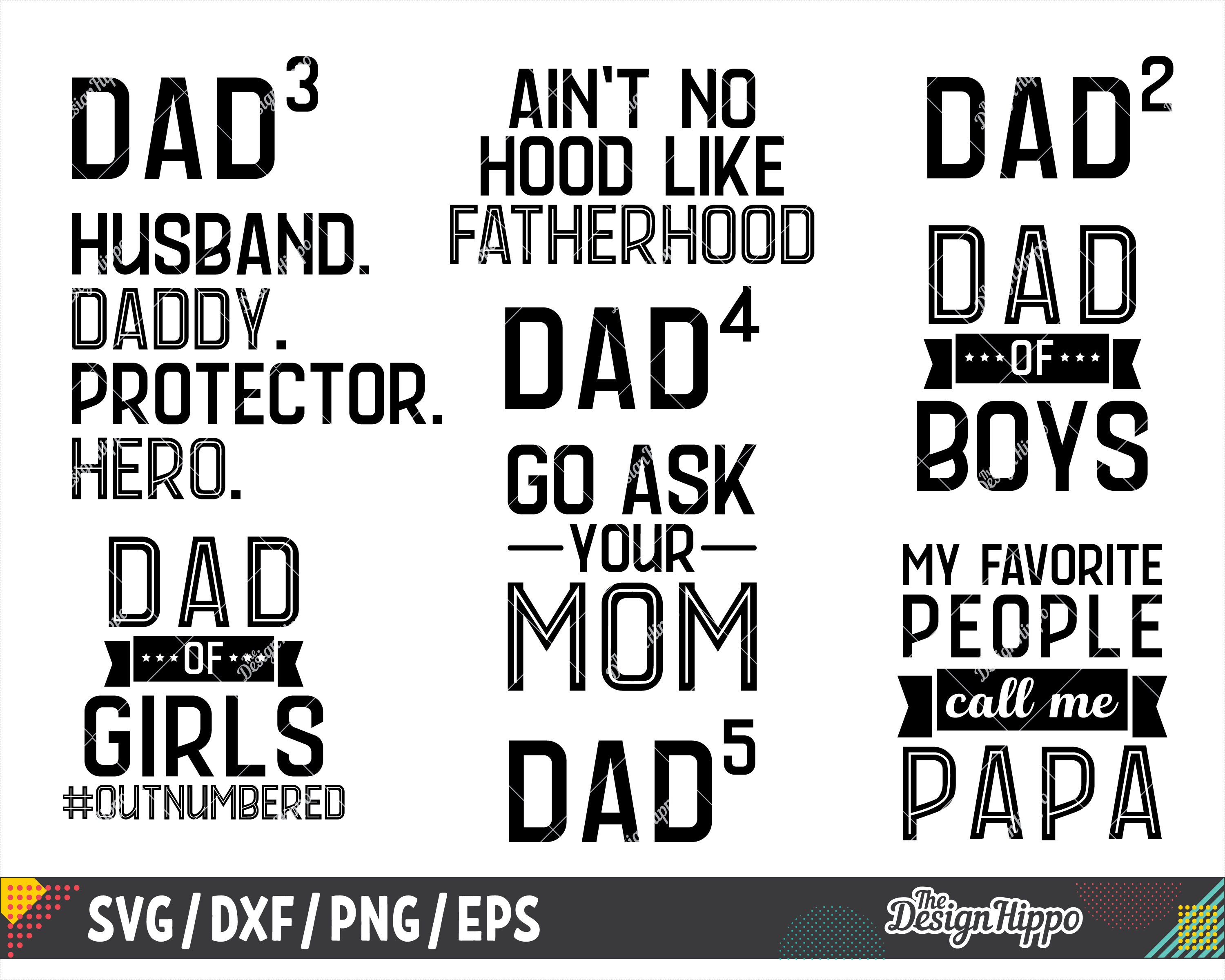 Funny Dad SVG Bundle Cricut designs PNG DXF Cut files  Etsy