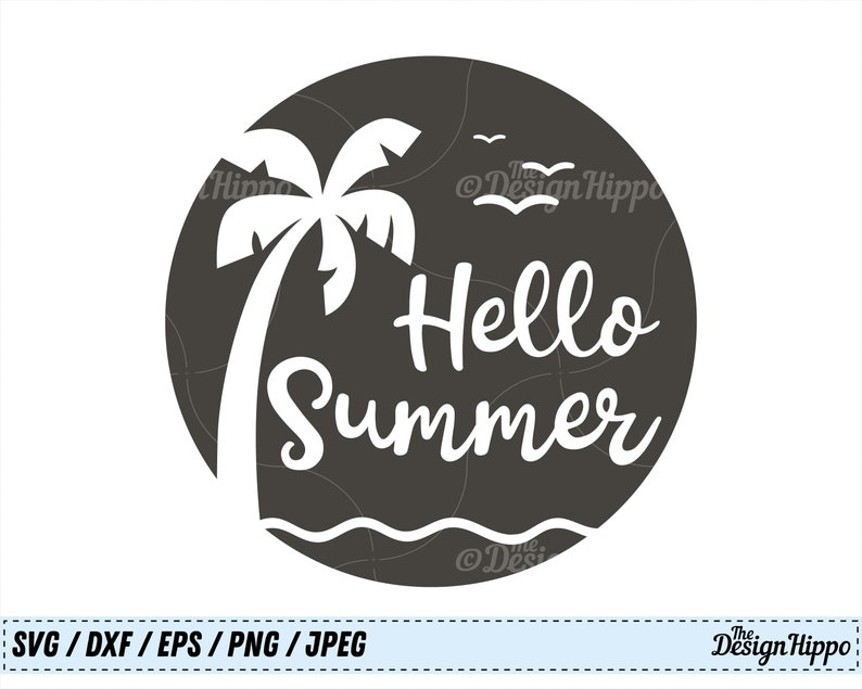 Download Hello Summer svg Summer svg Beach svg Palm Trees svg Kids ...