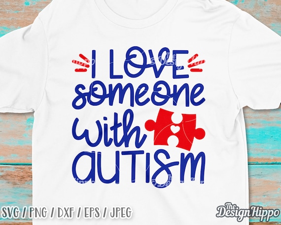 CREATE T SHIRTS BAGS AWARENESS I LOVE SOMEONE WITH AUTISM IRON ON TRANSFERS