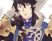 ffxiv aymeric body pillow case (full)