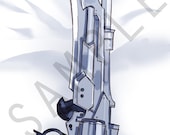 ffxiv gunblade body pillow case (full)