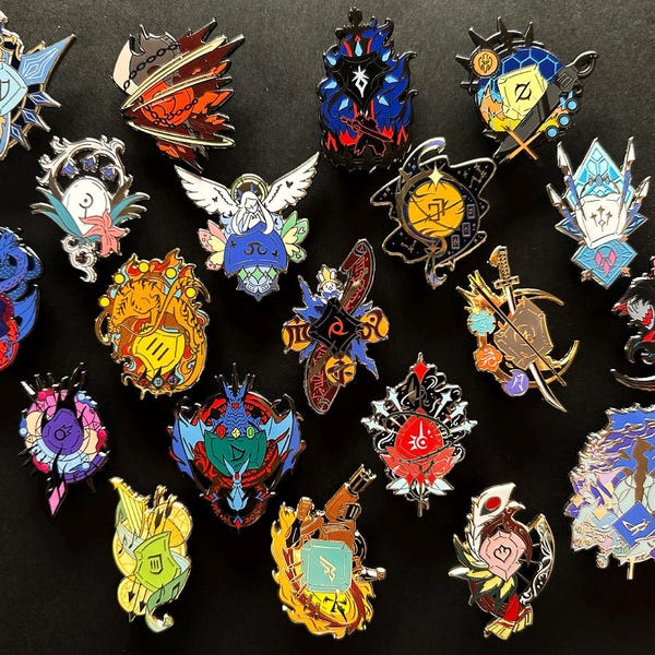 ffxiv job enamel pins