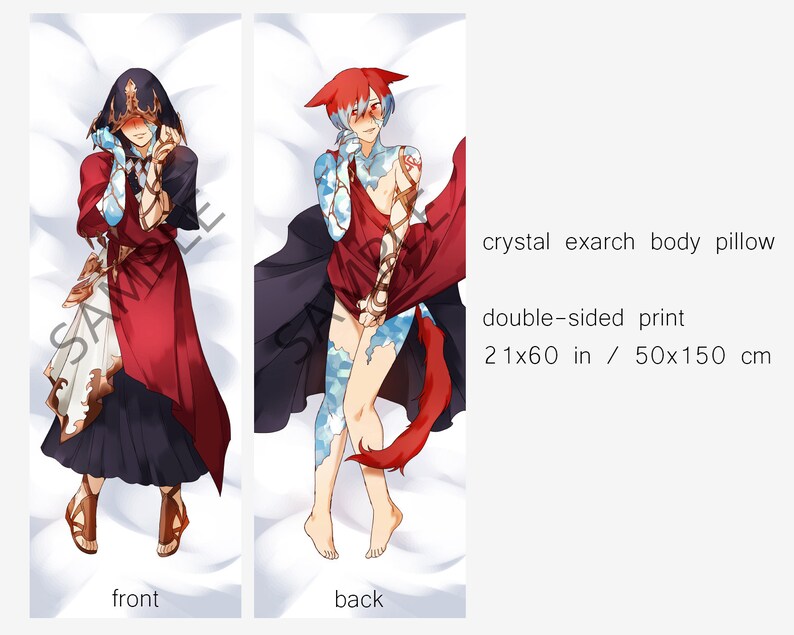 crystal exarch DOUBLE-SIDED body pillowcase