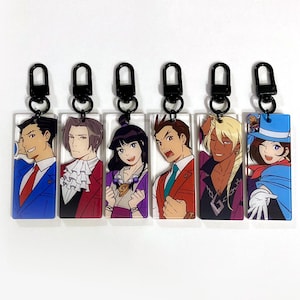 ace attorney portrait keychains