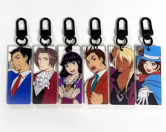 ace attorney portrait keychains