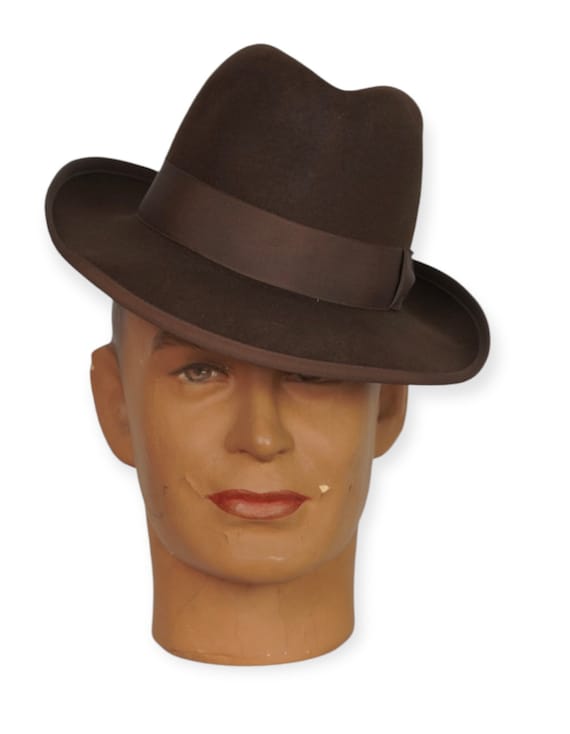 40s Brown Stetson Whippet Fedora - Vintage 50s Roy