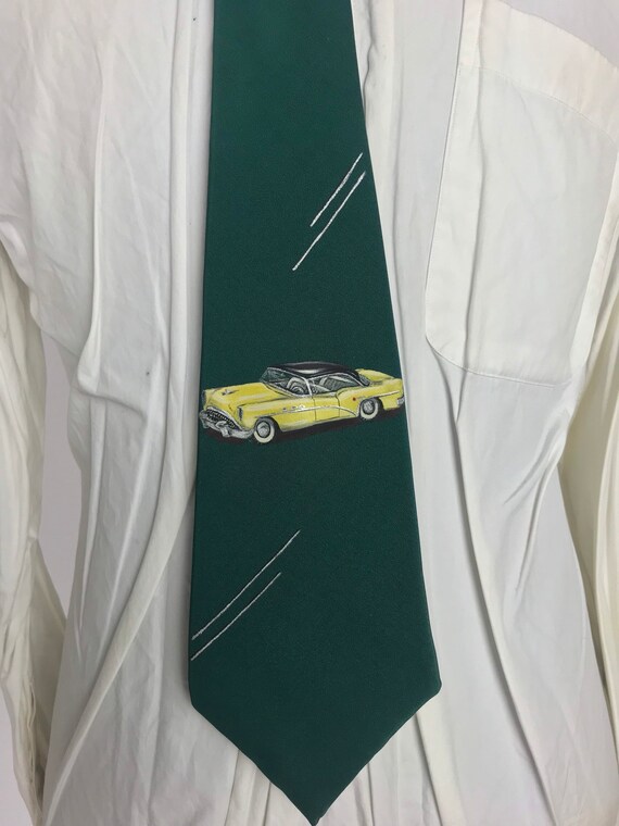 RESERVED - 1954 Buick Hand Painted Tie - Vintage … - image 6