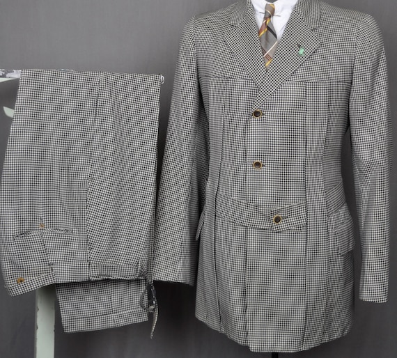 10s 20s Black & White SB Norfolk Suit - Teens Belt