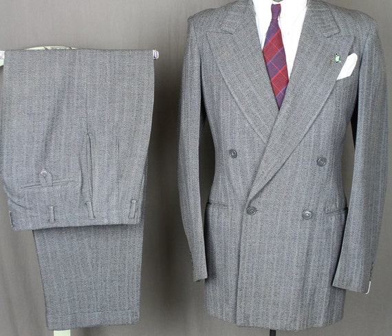 40s Gray DB Granite Clocth - 50s Fleck Tweed