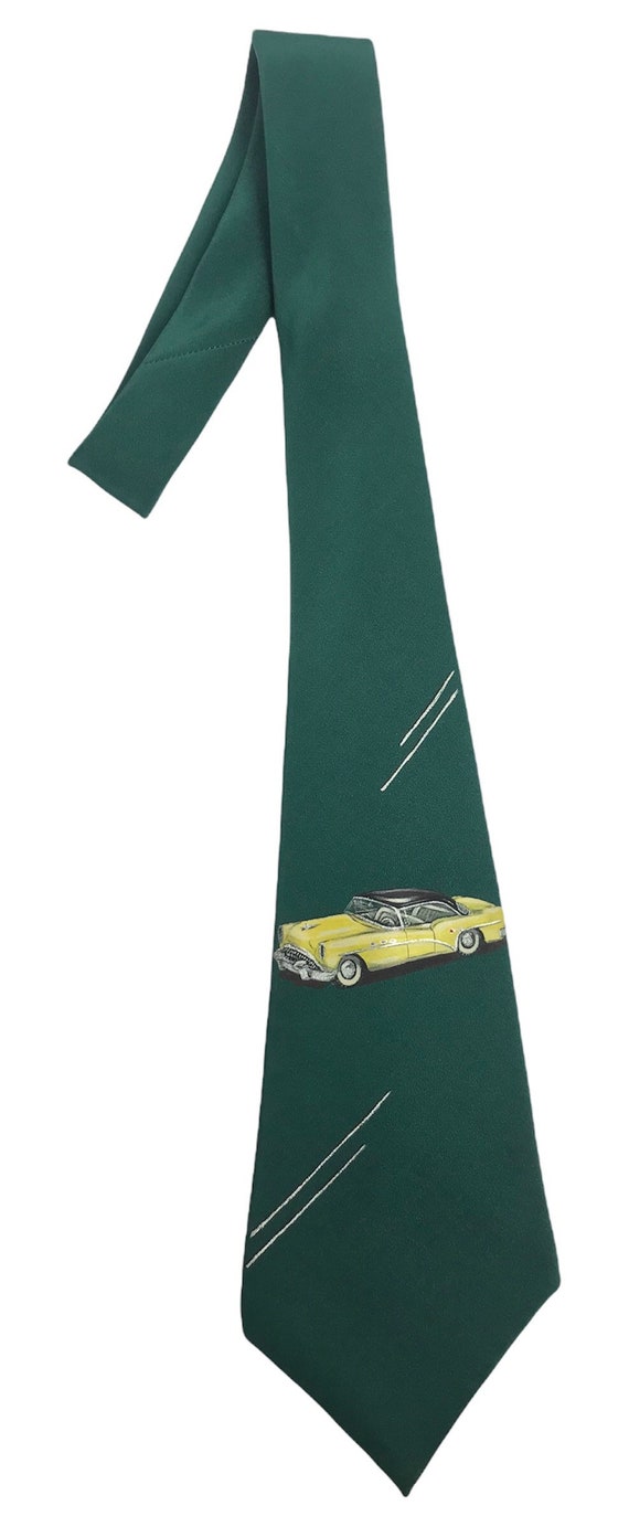 RESERVED - 1954 Buick Hand Painted Tie - Vintage … - image 2