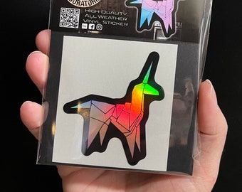 Holographic Unicorn Vinyl Sticker! Cyberpunk Movie Blade Runner All Weather 3" Metallic Decal.