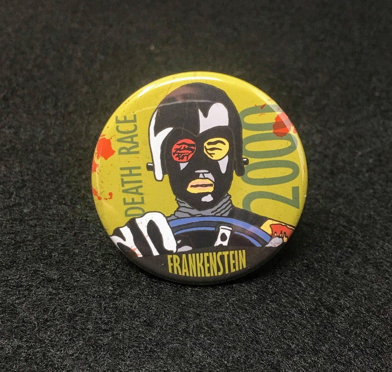 DEATH RACE 2000 pinback button set 1.5 and 1 buttons! Five button set Roger Corman cult classic starring David Carradine as Frankenstein