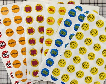 Retro Genre Movie Stickers - VHS, DVD Horror, Sci-fi, be kind rewind (35 pc) Waterproof Vinyl!
