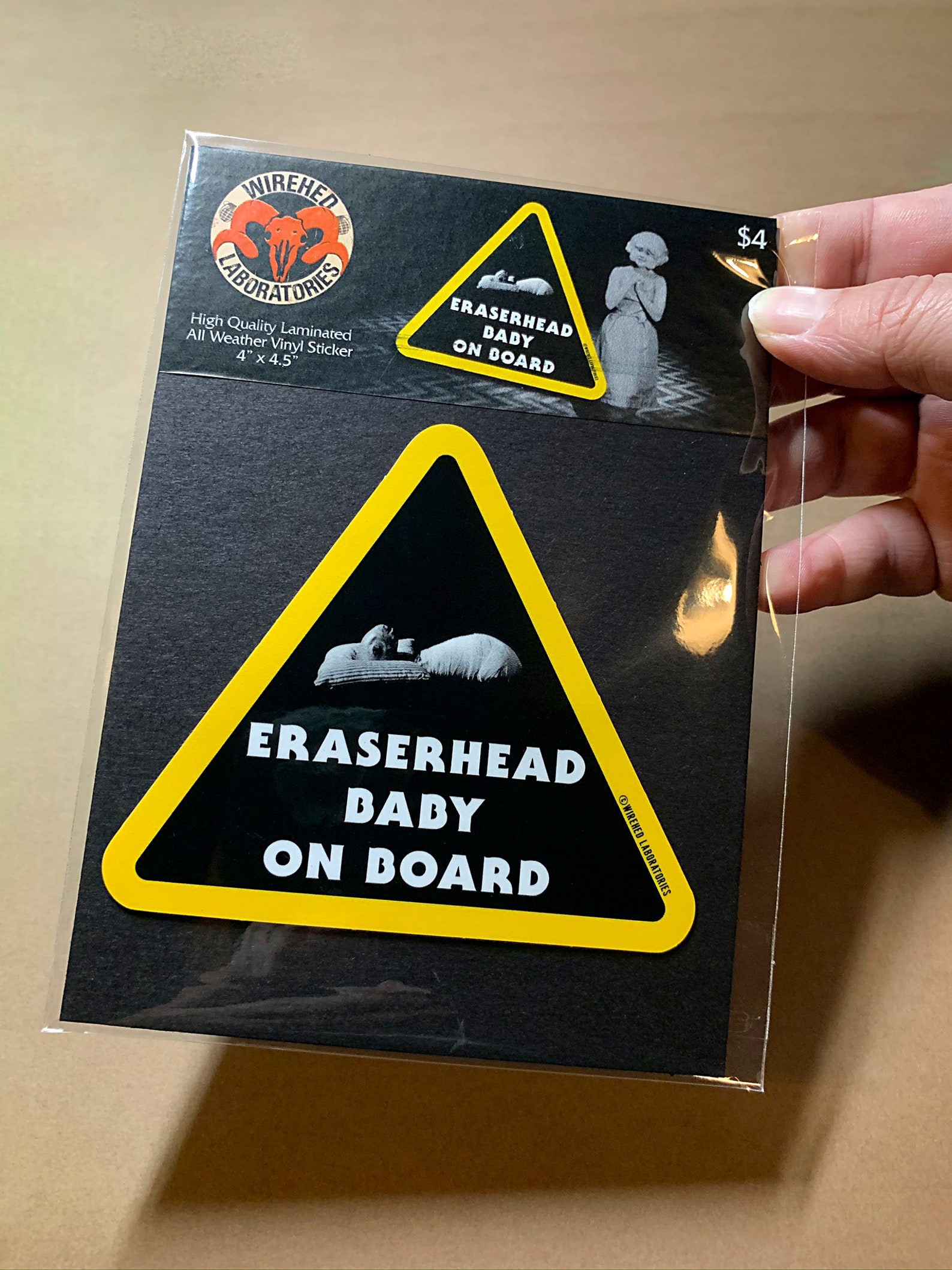 ERASERHEAD Baby On Board Sticker 4 vinyl decal Etsy