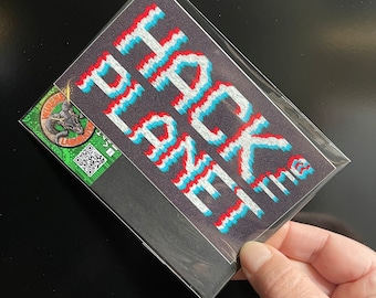 Hack The Planet Vinyl Sticker! 5.5" All Weather Bumper Sticker.
