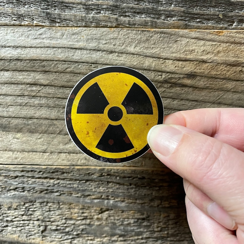Radiation Warning Sticker Set Distressed Graphics Fallout Etsy