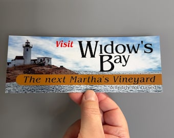 Visit Widow's Bay Bumper Sticker!  Spooky Horror Vinyl Sticker! *definitely not cursed!