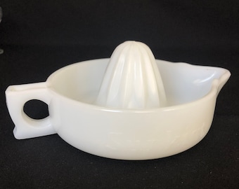 サンキストのミルクガラス ヴィンテージ サンキスト ホワイトミルクガラス ジュースリーマー