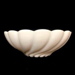 Big Vintage Swirl MilkGlass Bowl - Milk Glass Serving Dish