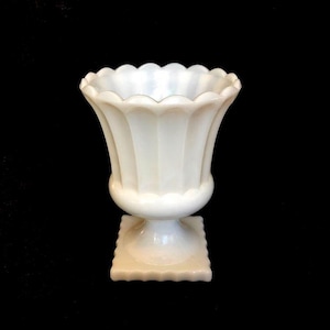 Grecian Urn-style MilkGlass Compote / Vase / Bowl - Milk Glass -READ FULL DESCRIPTION