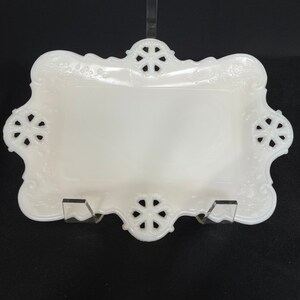 RARE - Antique Milk Glass Vanity Tray - Milkglass Plate