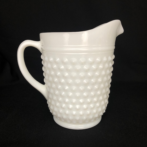 Milk Glass Pitcher Etsy
