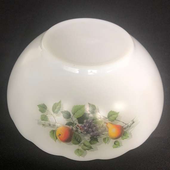 Vintage Arcopal ontbijt bord Fruits de France set 4