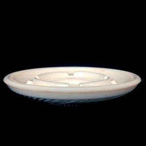 RARE Swirl & Star Bottom Vintage MilkGlass Ashtray - Milk Glass Plate