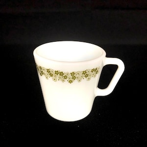 Pyrex MilkGlass D Handle Mug in the Spring Blossom Pattern