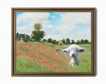 alterar arte, impressão de monet, arte de parede de berçário para impressão, pintura de brechó alterada, arte de parede para impressão, arte de parede eclética, impressões ecléticas