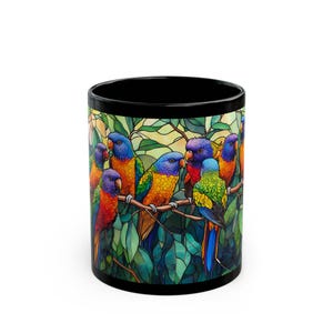 Colorful Rainbow Lorikeet  Parrot Mug -  Coffee Cup for Nature Lovers, Gift for Bird Enthusiasts, Australiana, Birthday Gift, Eco-Friendly