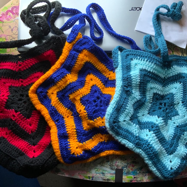 Sac étoile au crochet