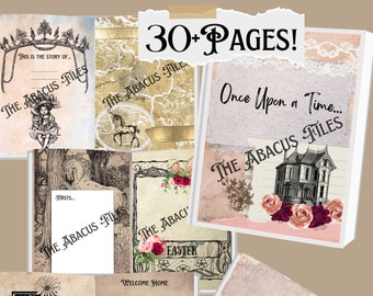 Vintage Themen DIY Storytime Babybuch/Digital Download/Baby Scrapbook/Druckbare Baby Tracker Buch/Mädchen Version