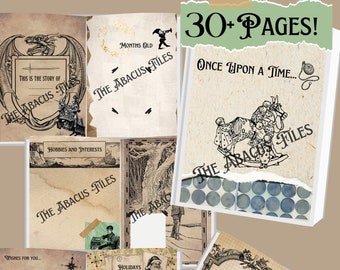 DIY Vintage Storytime BabybuchPrintable/Digital Download/Memory Baby Scrapbook/Jungen Version