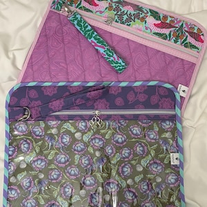 Handmade Quilted Project Bag –  Craft Organizer, Travel Bag, Knitting & Sewing Storage