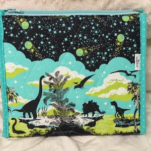 Large booklet pouch with Tula Pink Fabrics