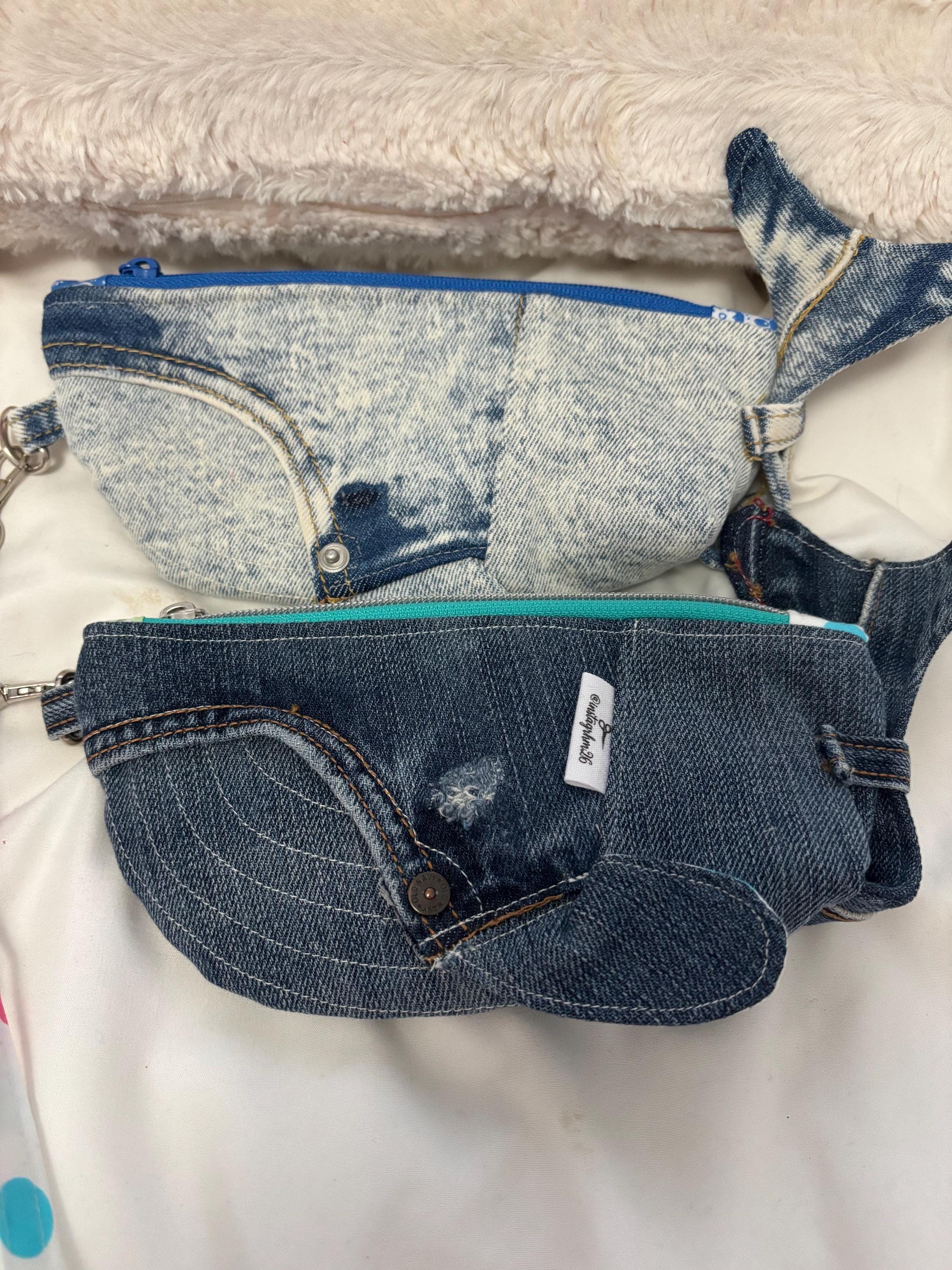 Petite Pochette Zippée En Denim French Connection (FCUK) - Bleu Jean - Neuf Sans étiquette - Accessoire Pratique
