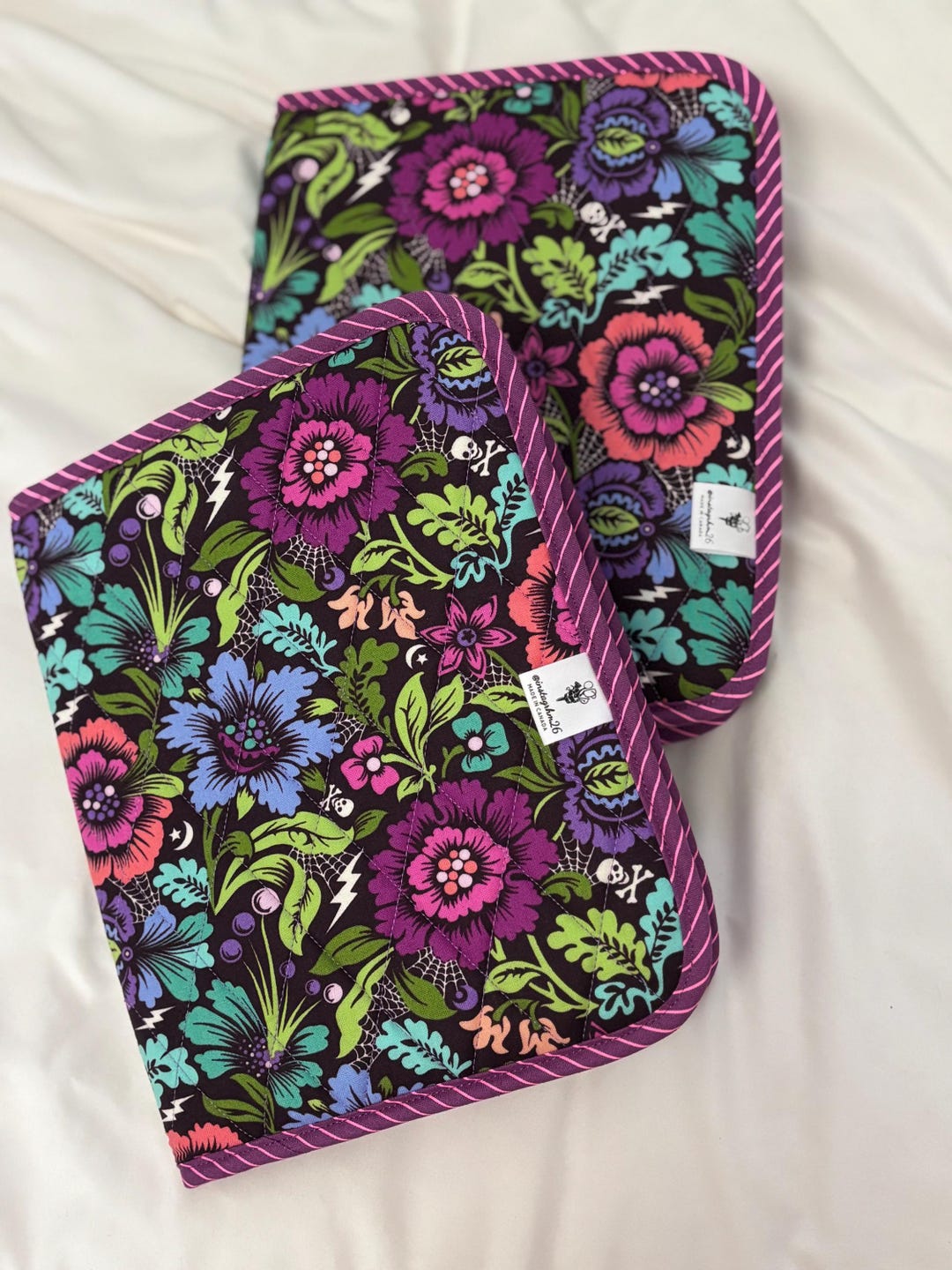 Travel Threads Floral Travel Thread Folder - Handmade Organizer for Sewing, Makeup ...