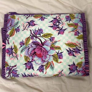 Large booklet pouch with Tula Pink Fabrics