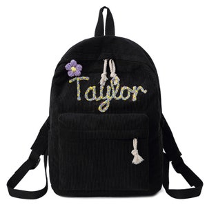 Sac à dos personnalisé pour tout-petit, broderie personnalisée, cartable, sac de voyage, sac à langer, cadeau enfant, sac à dos en velours côtelé, sac à dos personnalisé