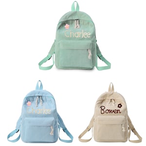 Sac à dos personnalisé pour tout-petit, broderie personnalisée, cartable, sac de voyage, sac à langer, cadeau enfant, sac à dos en velours côtelé, sac à dos personnalisé