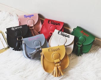 Personalized Crossbody Girls Purse with Name,Embroidered Toddler Purse with Name,Mini Bag for Little Girl,Toddler Girl Gift Baby Purse Bag