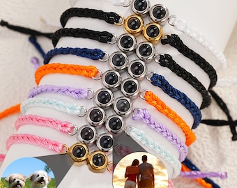 Personalized Photo Projection Bracelet: Custom Picture Pendant, Gift for Him/Her