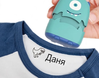 Baby Name Stamp Custom-made DIY Gift for Children Seal Student Clothes Chapter Not Easy to Fade Security Cute Monsters Toy